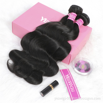 Yeswig Affordable Wholesale Vendors Brazilian Remy Human Hair From One Donor Hair Bundles Body Wave Cheap Human Hair Extension